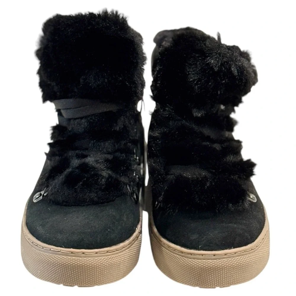 Cougar Women Waterproof Black Suede Fur Winter‎ Boots Size 6